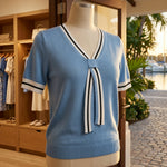 Mirella Tie-Neck Knit Top