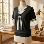 Mirella Tie-Neck Knit Top