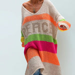 Zeagoo Women's Bohemian Casual Pullover Sweater Dress
