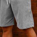 Ribbed Corduroy Drawstring Shorts