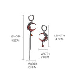 Lunara Crimson Drop Earrings
