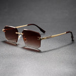 Aurel Rimless Rectangle Sunglasses