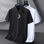 Men's Cotton Blend Embroidered Shirt | Casual Oversized Summer Essential