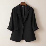Alessia Linen–Silk Blazer