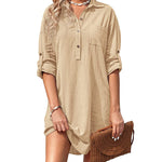 Zeagoo Women's Cotton Shirt Dress