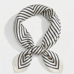 Black White Optical Illusion Zigzag Stripe Lightweight Square Scarf