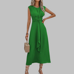 GRACE™ – Elegant Waist-Draped Maxi Dress