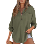 Frances | Waffle-Texture Tunic Blouse