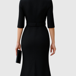 Blythewyn | Classic Black Midi Dress