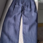 Camille | Wide-leg trousers in Cotton and Linen Blend