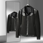 Raventon Suede-Panel Leather Jacket