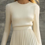 CHARLOTTE | CASUAL KNITTED SATIN DRESS