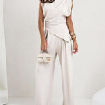 Lrregular Sleeveless Casual Two-piece Set