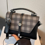 ALWINA™ - TRENDY CONTRAST STITCHING SMALL SQUARE SHOULDER BAG