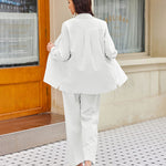 Linen Shirts Loose Long Pants Beach Outfits - Zeagoo (Us Only)