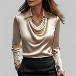 Rose | Draped Satin Blouse