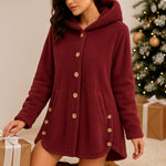 Elena Hooded Fleece Coat