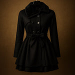 Alessandra Belted Layered Coat