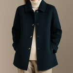 Lucia Wool-Blend Button Coat