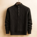 Lorenzo Button-Neck Knit Sweater