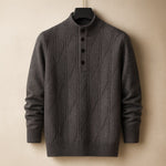 Lorenzo Button-Neck Knit Sweater