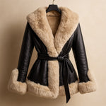 Valentina Fur-Trim Leather Jacket