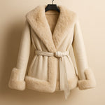 Valentina Fur-Trim Leather Jacket