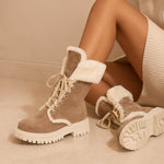 Luciana Lined Lace-Up Boot