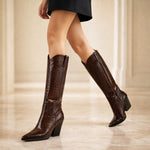 Valeria Structured Tall Leather Boot
