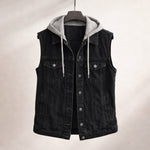 Giada Hooded Denim Vest