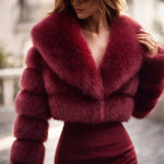 Vittoria Cropped Plush Jacket