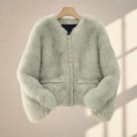 Beatrice Cropped Plush Jacket
