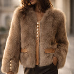 Beatrice Cropped Plush Jacket