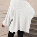 Zeagoo Women's Button Down Horizontal-Ribbing Longline Cardigan