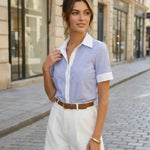 White High-Waisted Tailored Pleated Casual Shorts