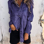 Casual Suede Fashionable Lapel Shirt