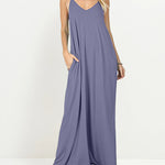 Zeagoo Women's Casual Flowy Pockets Loose Beach Sleeveless Cami Maxi Dresses