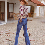 Zeagoo Distressed High Waist Baggy Denim Pants Wide Leg Trousers