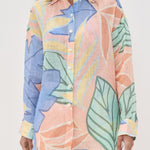 Playa Boyfriend Tropical Leaf Printed Short Set