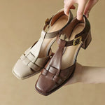 BELLIORA | SQUARE TOE SUMMER SANDALS