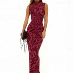 Tara Hughes | Leopard Print Bodycon Maxi Dress For Women