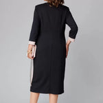 FENNA GRACE | ELEGANT V-NECK MIDI DRESS