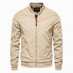 Kenneth™ | Classic Striped Trim Bomber Jacket
