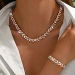 Elegant Rhinestone Fish Tail Set