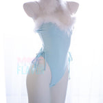 Winter Bunny Heart Rhinestone Bodysuit