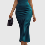 Rosie | Pleated Hem Bodycon Dress