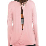 Long Sleeve Open Back Workout Tops from Zeagoo (Us Only)