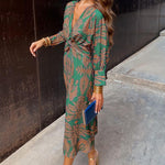 Arielle - Boho Luxe Wrap Dress Casual Chic Blend