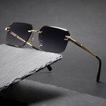 Aurel Rimless Rectangle Sunglasses