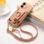 Marcelline Crossbody Leather Wallet iPhone Case